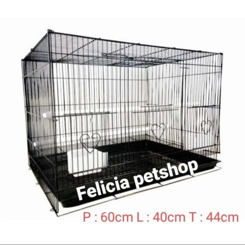 kandang burung umbaran 60cm // Kandang burung umbaran lovebird kotak besi tipis lengkap 60x40cm