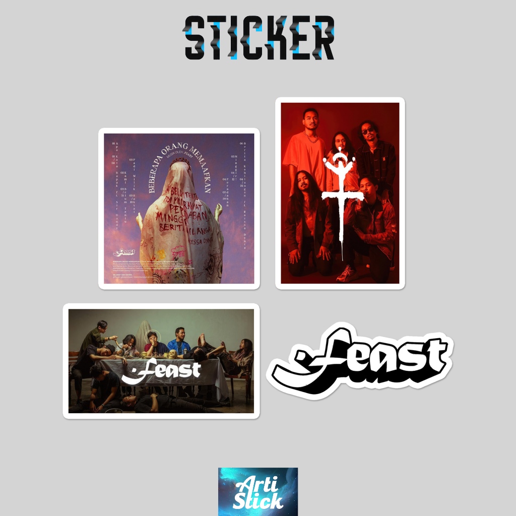 [4 pcs PACK] FEAST SERIES PACK STICKER  | Vinyl Laminasi anti air | ArtiStick Merch