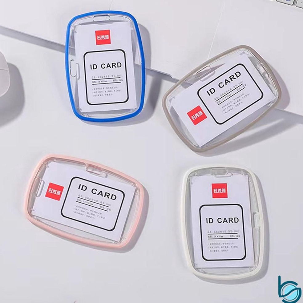 

Garansi Produk ID Card Holder 2 In 1 Vertical And HorizontalCard holder Acrylic Tanpa Tali Hanya ID CARD Best Stationary