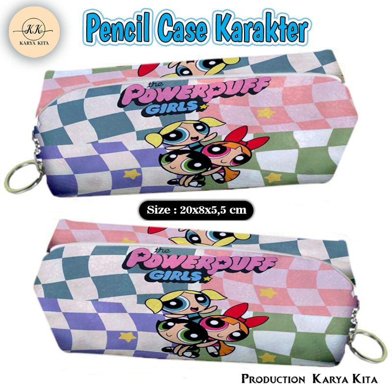 

{COD} KOTAK PENSIL KARAKTER POWER PUFF GIRL TAK 01