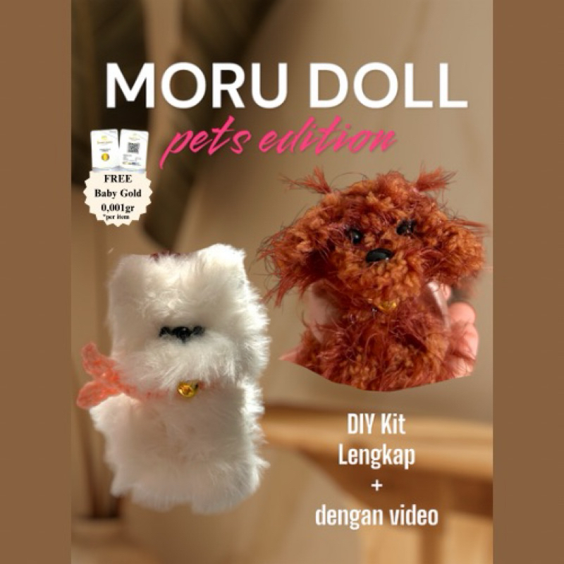 PREMIUM ANTI STRESS DIY KIT Moru doll Dog moru doll poodle moru doll pomeranian moru doll DIY BONEKA