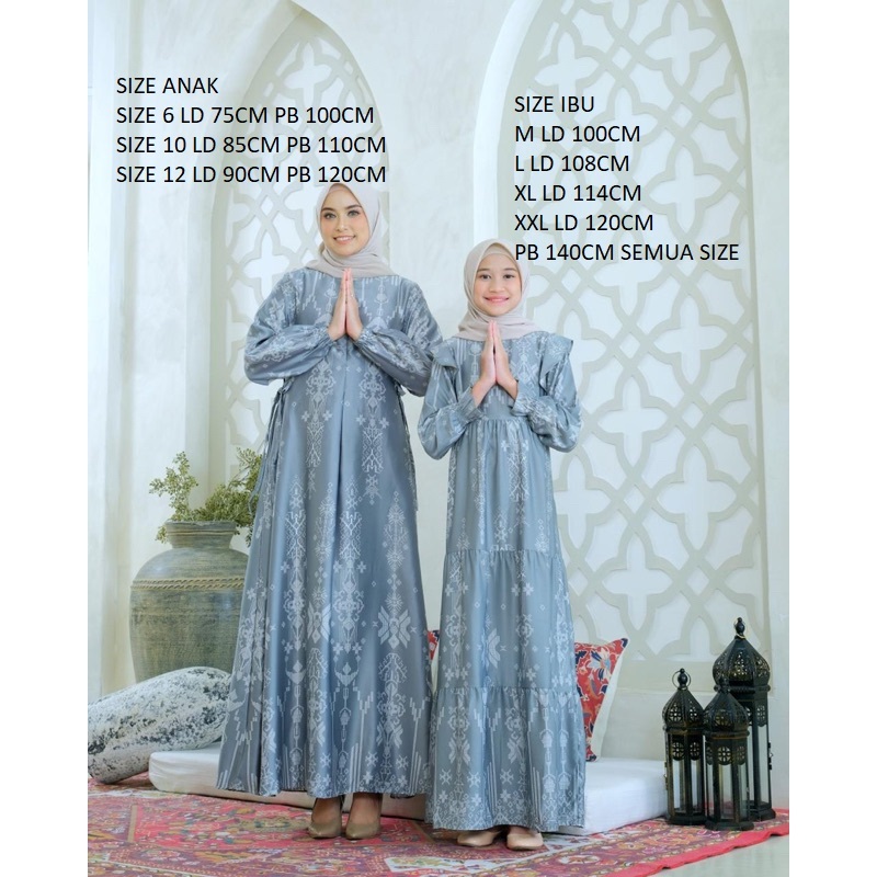 Gamis couple gamis ibu dan anak perempuan silk premium