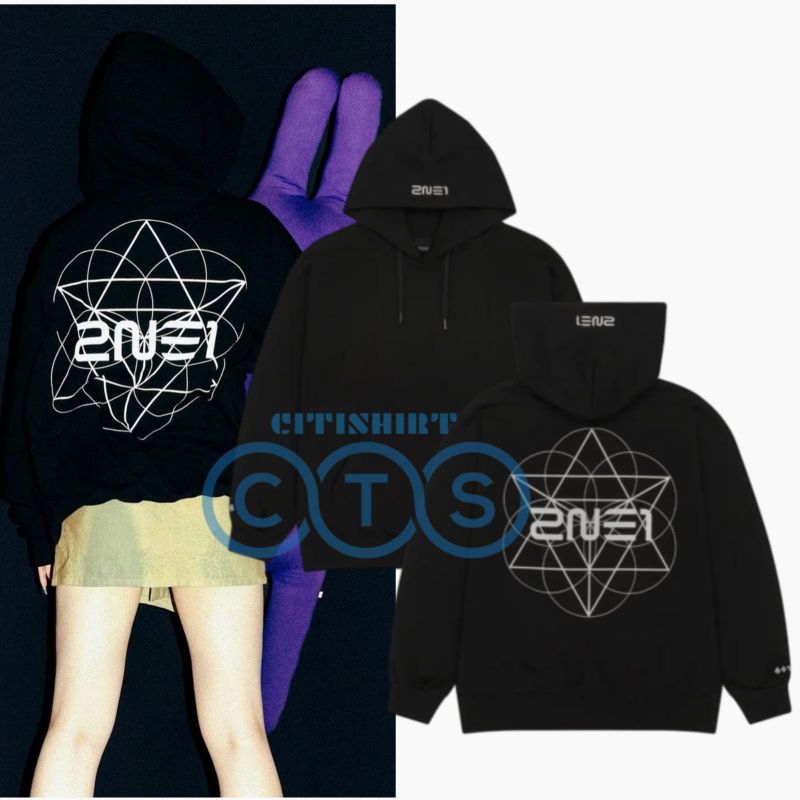 HOODIE CRUSH 2NE1 LOGO BLACKJACK KPOP MERCH FANS IDOL OUTFIT WELCOME BACK ASIA TOUR 2024 2025