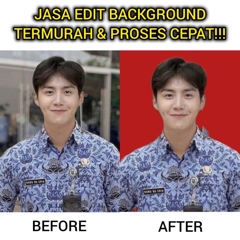 JASA EDIT LATAR BELAKANG FOTO/BACKGROUND MENJADI MERAH/BIRU