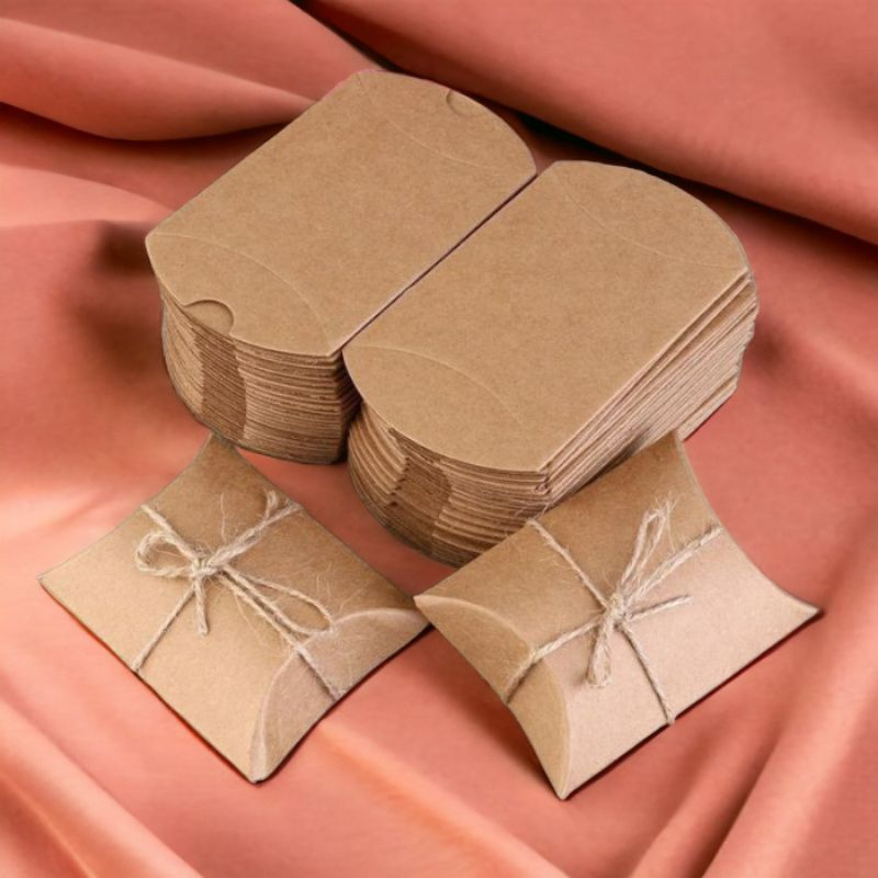 

PILLOW BOX - KOTAK KADO - PILOW BOX KRAFT POLOS - BOX PACKAGING SOUVENIR - BOX SOUVENIR HAMPERS