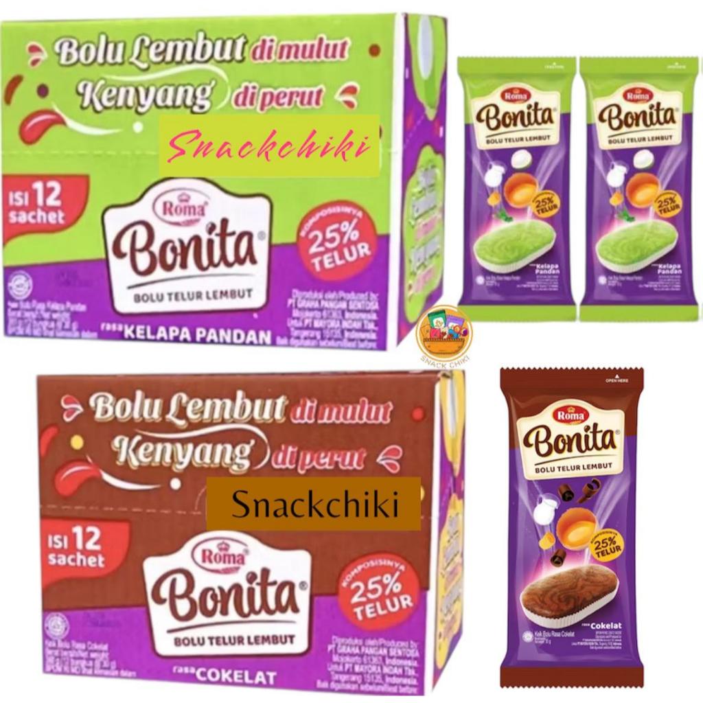 BONITA Bolu Telur Lembut Keju 30 Gram 12 PCS