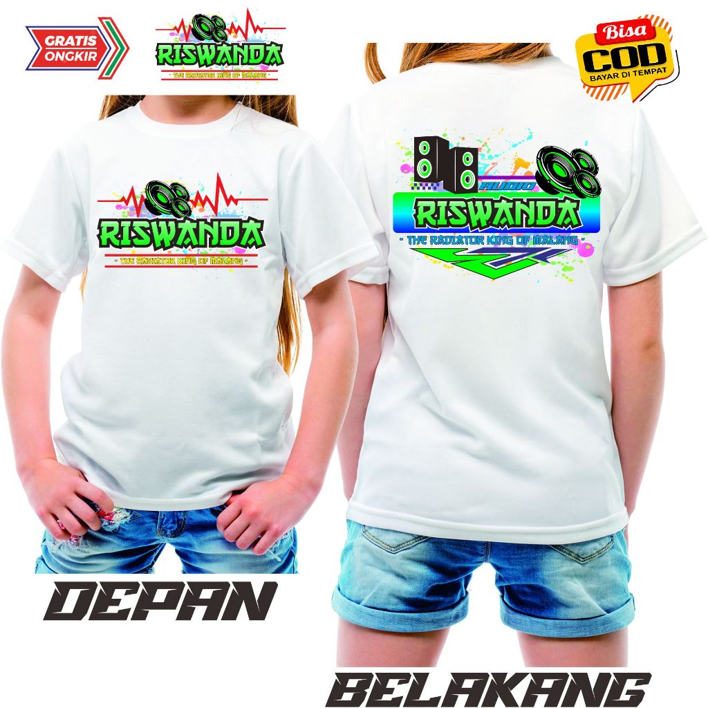 (1-11 TAHUN) Kaos Anak RISWANDA AUDIO / Kaos Anak Distro RISWANDA / Pemburu Horeg RISWANDA