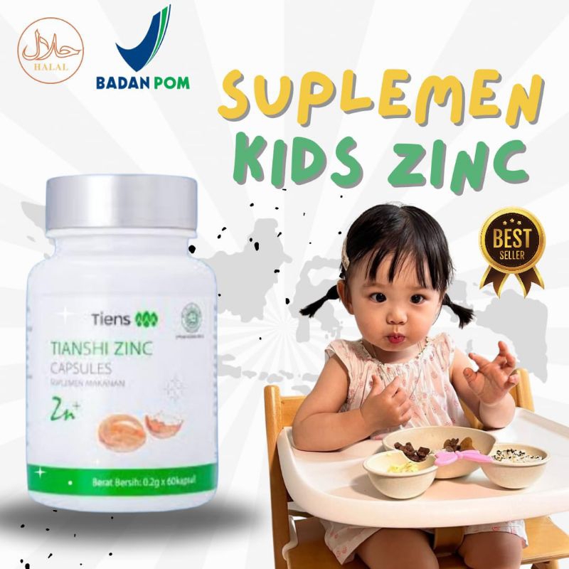 Zinc Tiens Vitamin Penambah Nafsu Makan anak Penggemuk badan anak Multivitamin