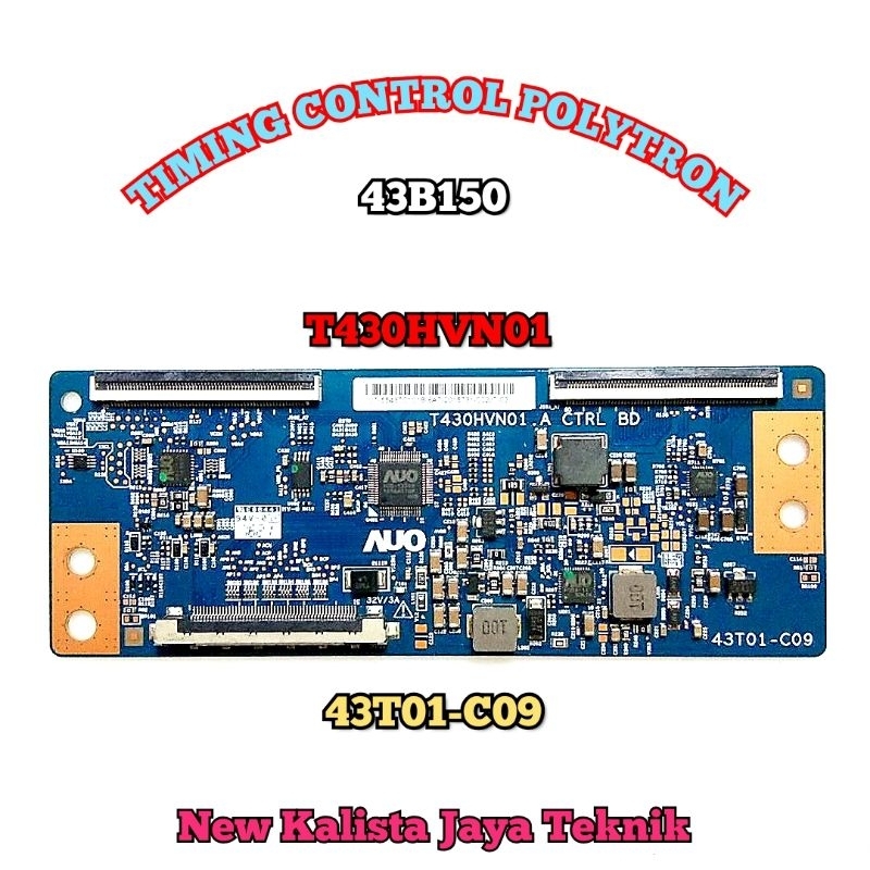 TCON TV POLYTRON PLD 43B150 ORIGINAL AUO 43T01-C09 TCON POLYTRON 43B150 TICON 43B150 TIKON TV PLD43B