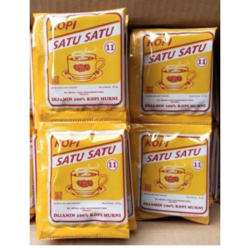 

kopi alami original merek satu satu 11 renceng isi 10