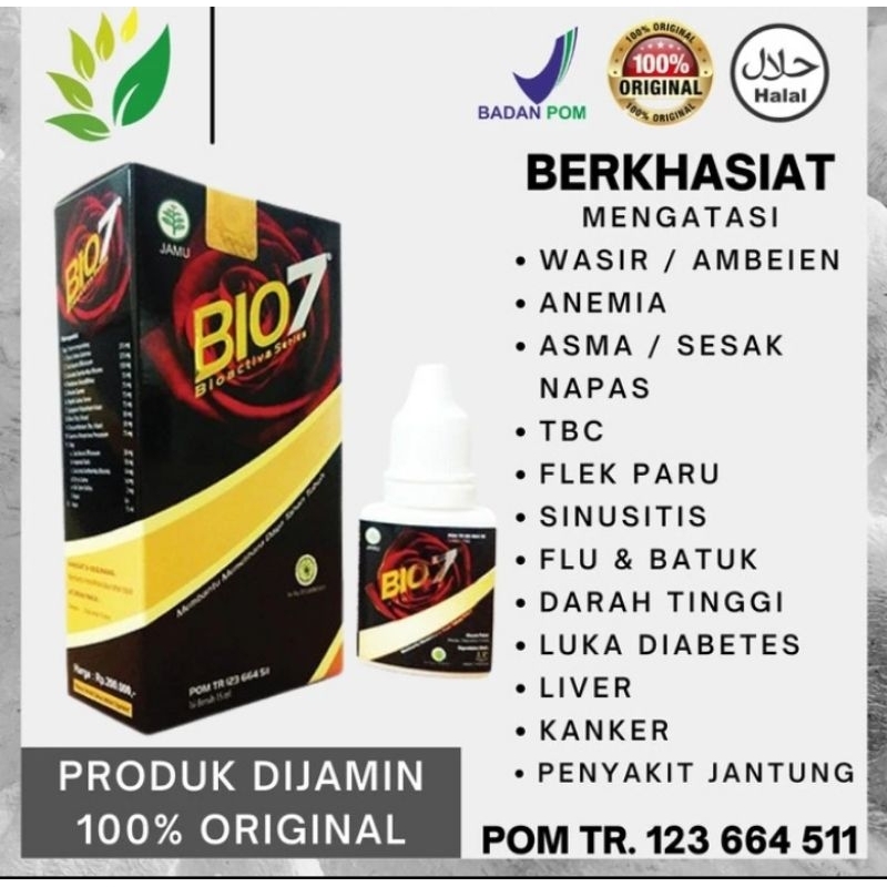 BIO7 BIO 7 BIO SEVEN Isi 15ml Obat Herbal Alami Original Hipertensi Darah Tinggi Diabetes Kolesterol