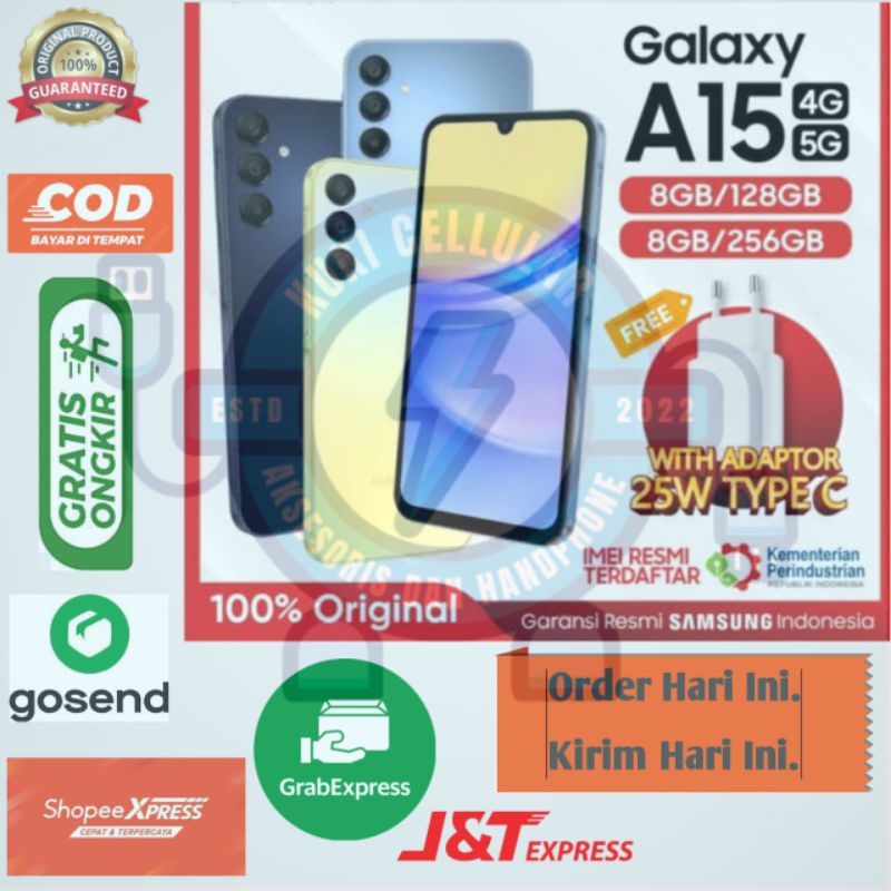 SAMSUNG GALAXY A15 4G RAM 8/128 / BARU HP BISA DICICIL BISA COD