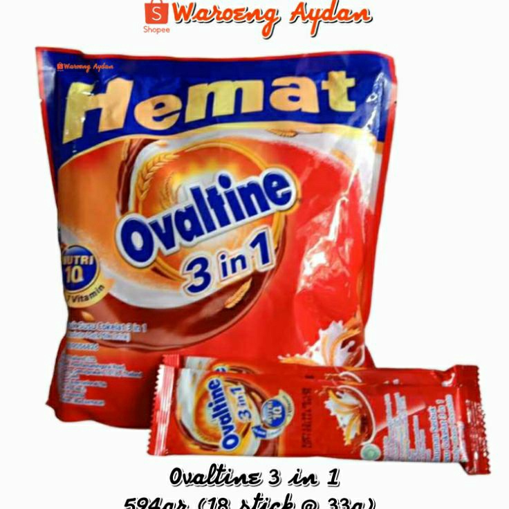 

Dijamin Asli Ovaltine 3 in 1 594 gr 18 stick 33g
