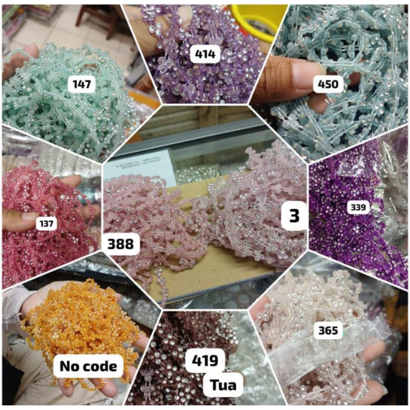 Diamond / Payet Semut Mata Tiga Mata Kilau per Roll