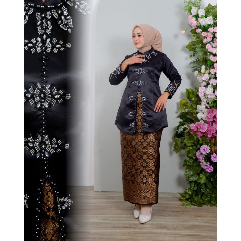 New Baju Kurung Melayu Payet Rok Songket / Kebaya Melayu Belah Tengah / Kebaya Pesta Kondangan / Baj