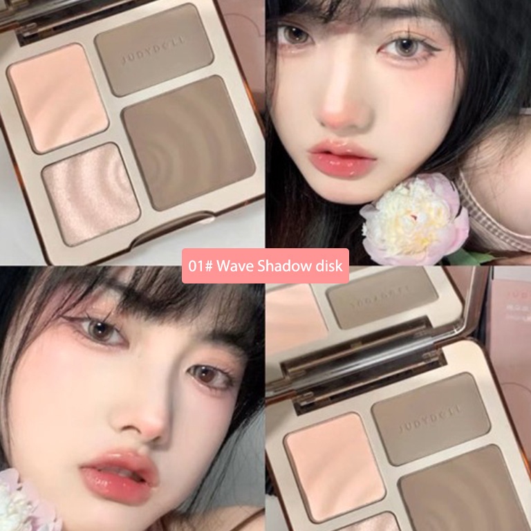 Grosir Terbaik COD3 In 1 Highlighter Palette  Blusher Matte Face Makeup Pigmented Blusher Palette Co