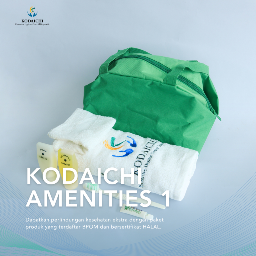 Paket Lengkap Amenities Hotel / Rumah Sakit - KODAICHI - Paket handuk, Sabun, Washlap (AMINITIES 1)