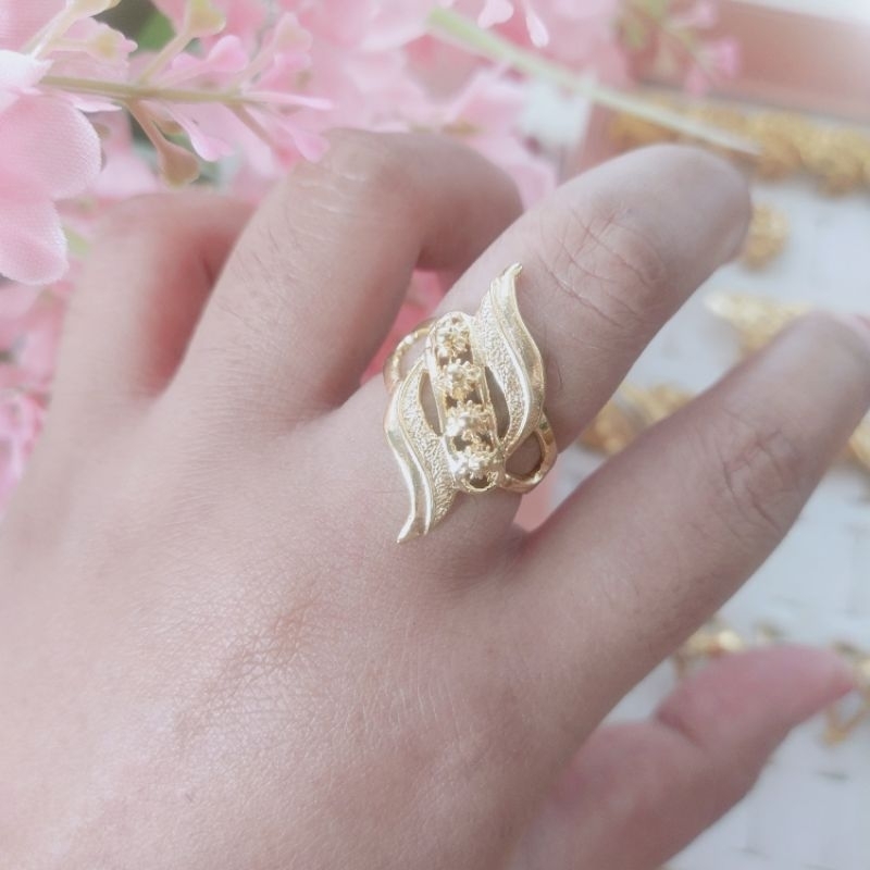 Swasa Cincin Dubai Jumbo Tebal Luar Dalam Kuning Awet