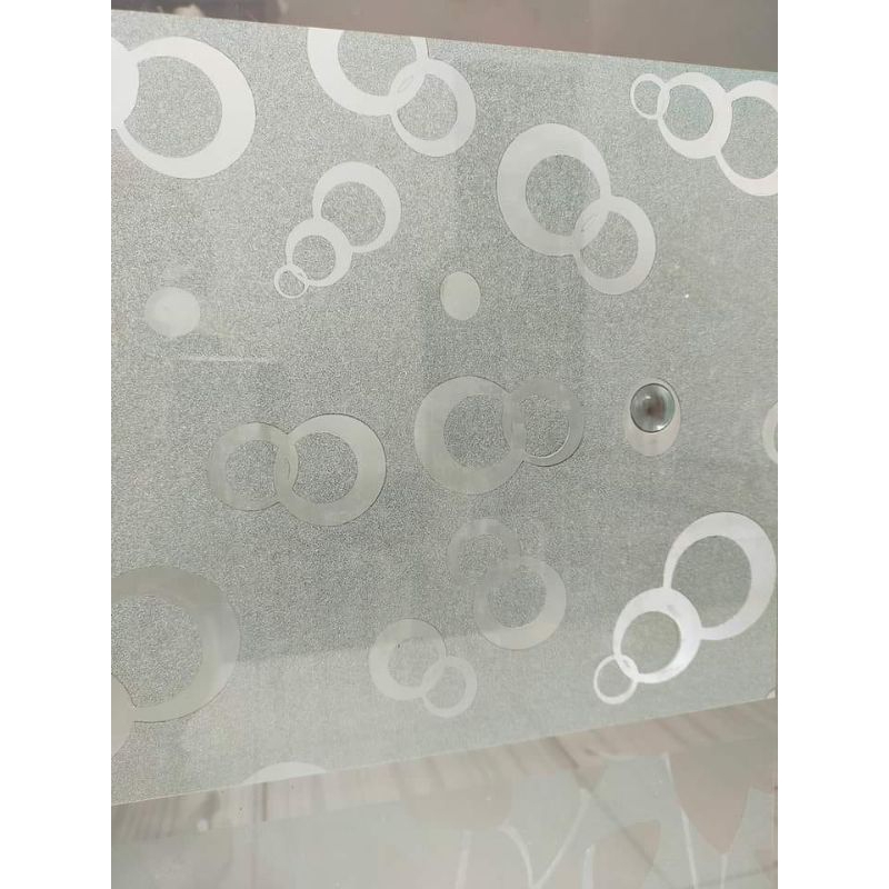 stiker kaca motif gliter bulat 8