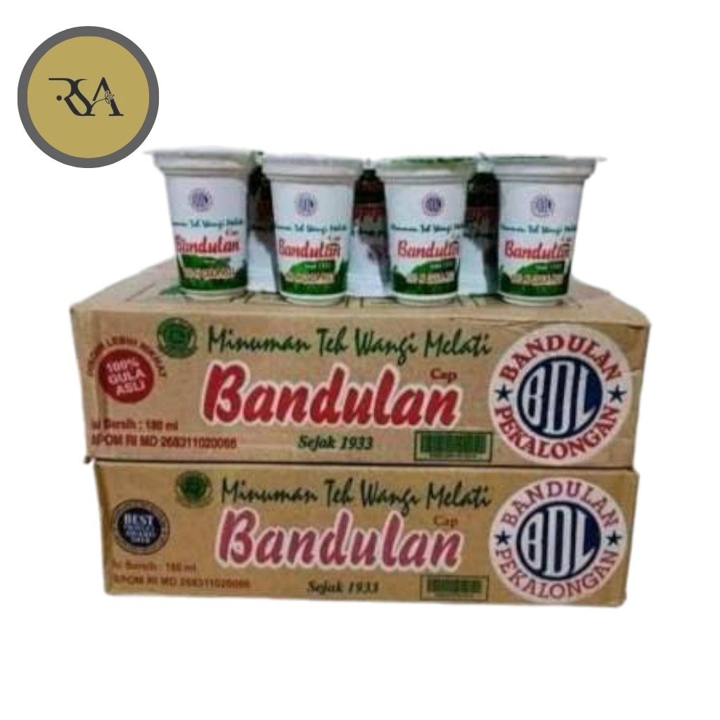 

Teh Bandulan wangi melati gelas 180ml 1 dus isi 24pcs / Minuman teh gelas aroma melati siap minum