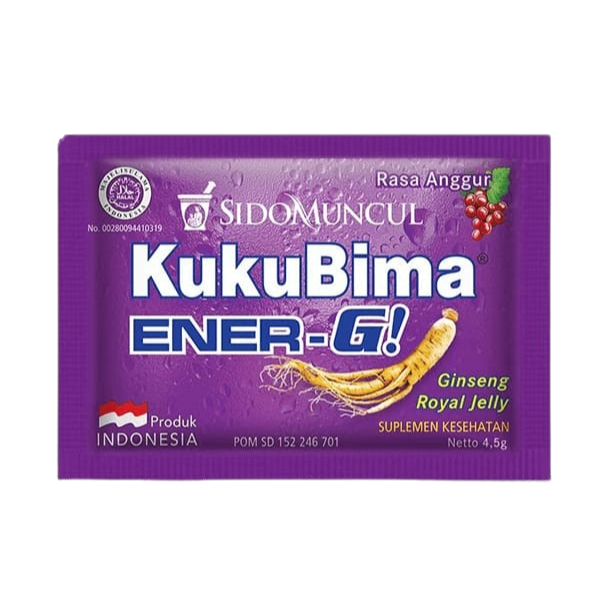 

Kuku Bima Ener-G Anggur 6 pcs - Minuman Berenergi Penambah Stamina