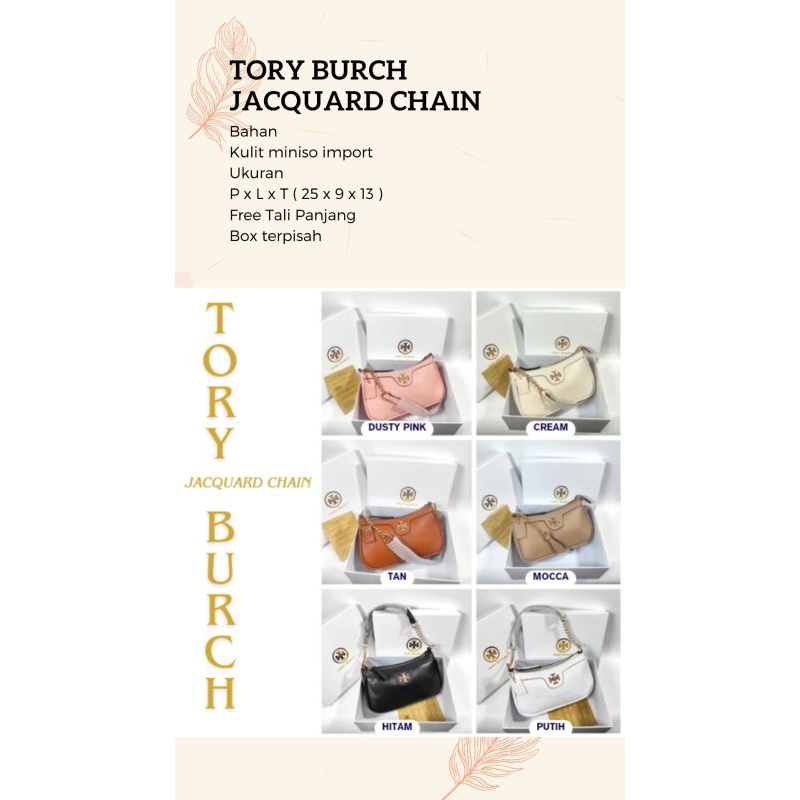 OPEN PO / TORY BURCH JACQUARD CHAIN/ TAS MURAH/ TORY BURCH / TAS IMPORT MURAH