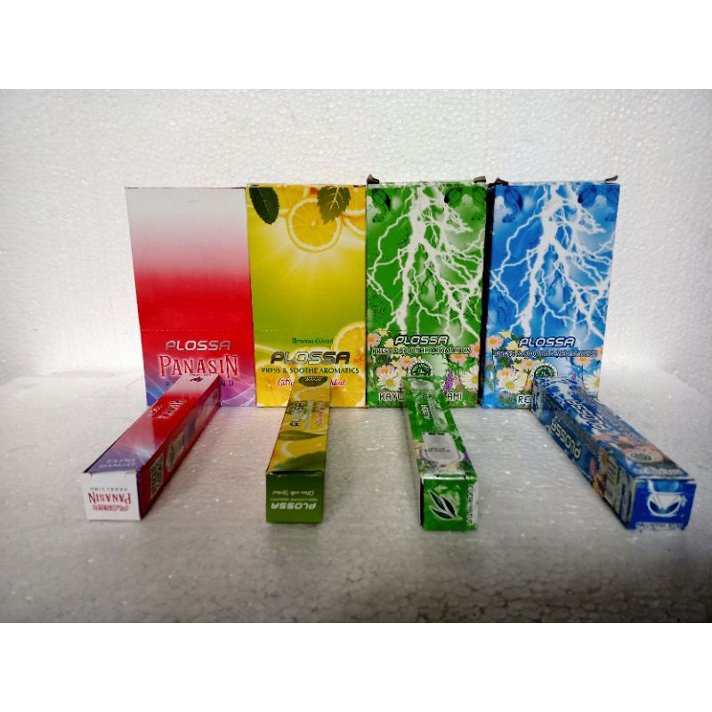 PLOSSA MINYAK ANGIN INHALER DAN ROLL ON 4 IN 1 ISI 10 ML BIRU / MERAH / HIJAU/CITRUS