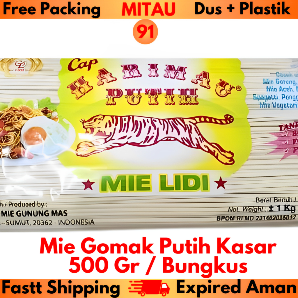 

Mie GL Putih Kasar 500gr/Bks Beli 4 Bks Atau 24 Bks Lebih Murah