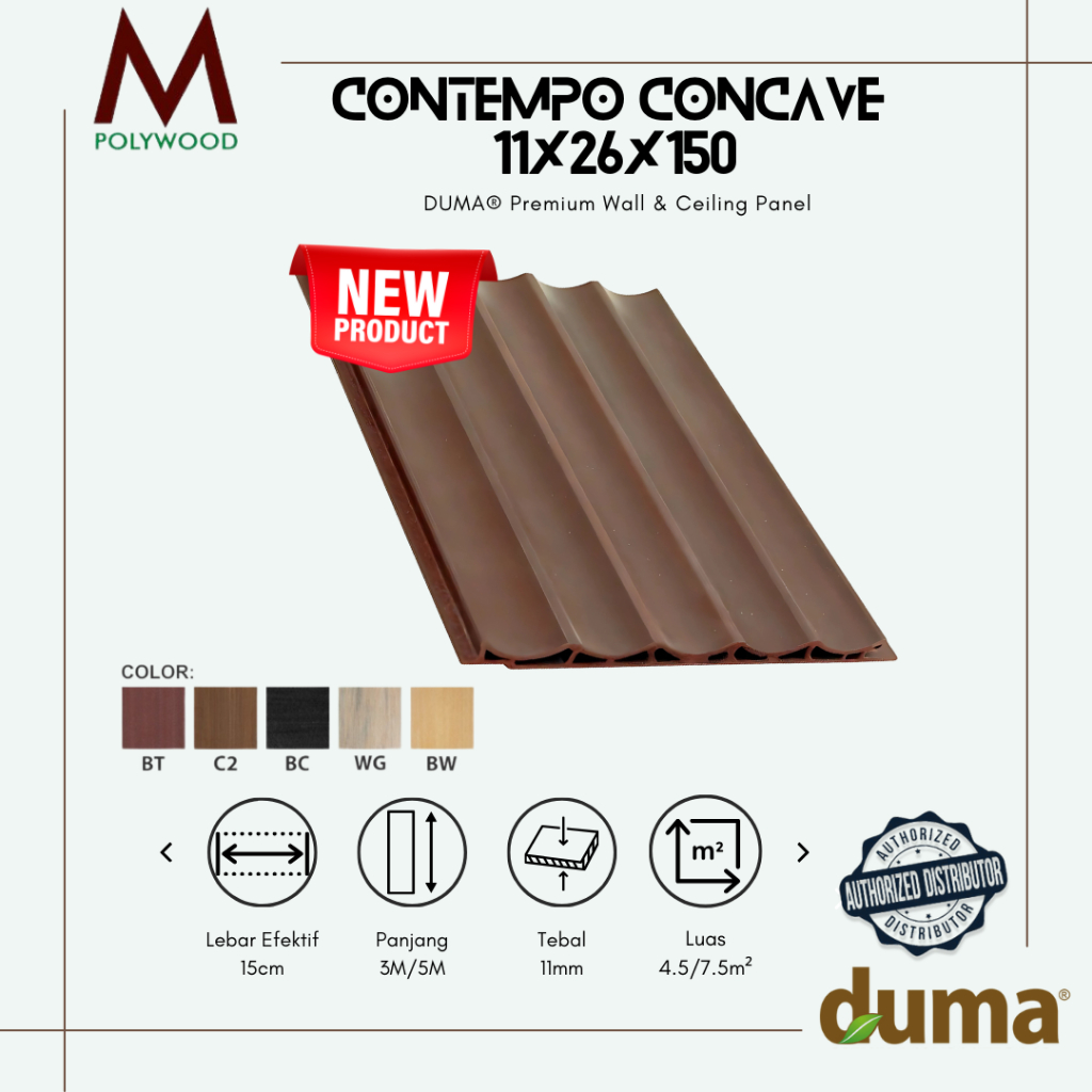 DUMA PANEL - Contempo Concave 11x26x150 WALL & CEILLING PANEL DUMA WPC