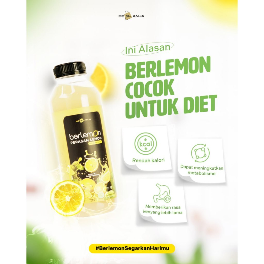 

BerLanja Berlemon 500ml | Air Lemon Murni | Pure Lemon asli | Minuman Diet | Herbal