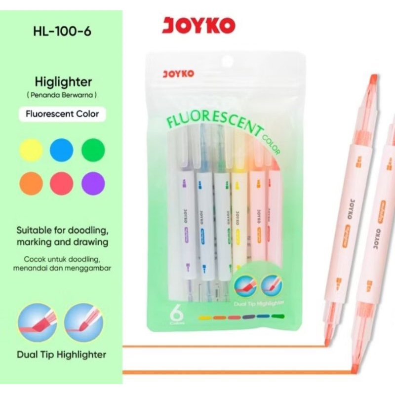 

STABILO/HIGLIGHTER JOYKO HL-100-6 6 WARNA