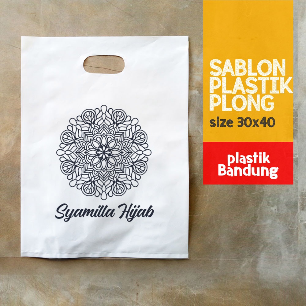 Sablon Plastik Plong HD 30 x40 kantong plastik olshop kresek shoping bag
