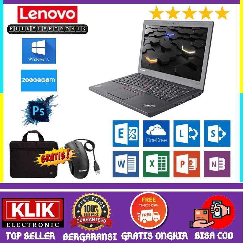 BONUS TAS DAN MOUSE !!! Laptop Lenovo Thinkpad x270 i7 gen7 Ultrabook Murah X250 I5 4th, RAM 8GB - 5