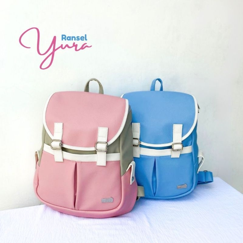 Tas Ransel Rumah Warna Yura Wanita Sekolah