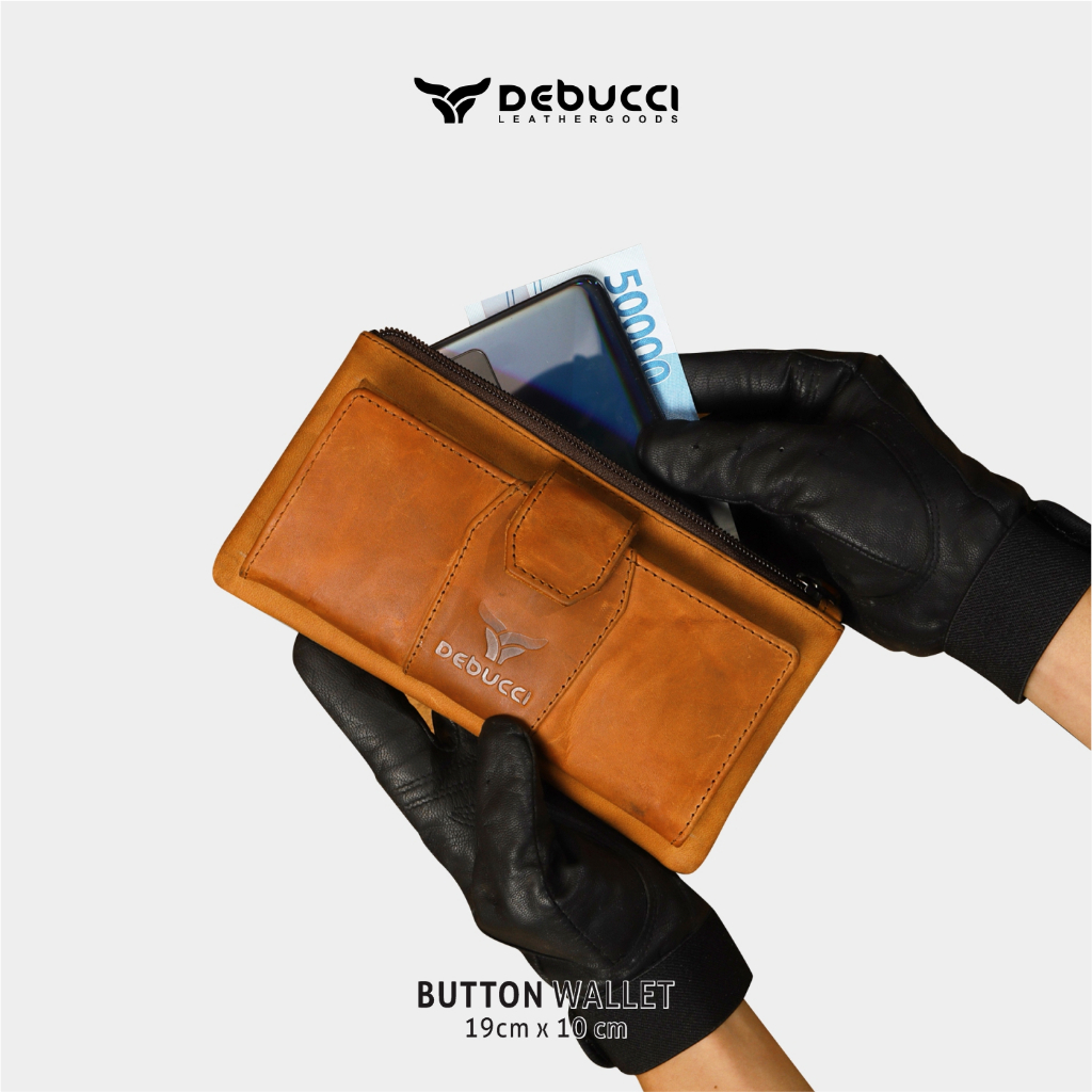 Debucci leather goods - Button wallet/Dompet Panjang PriaTrendy Kekinian