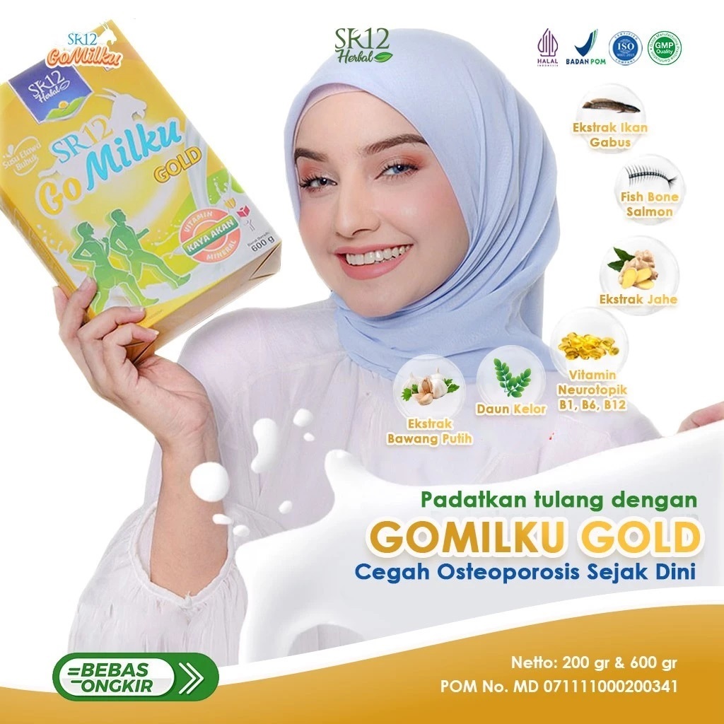 

Gomilku Gold SR12 Susu Kambing Etawa Bebas Gula Halal BPOM Go Milku