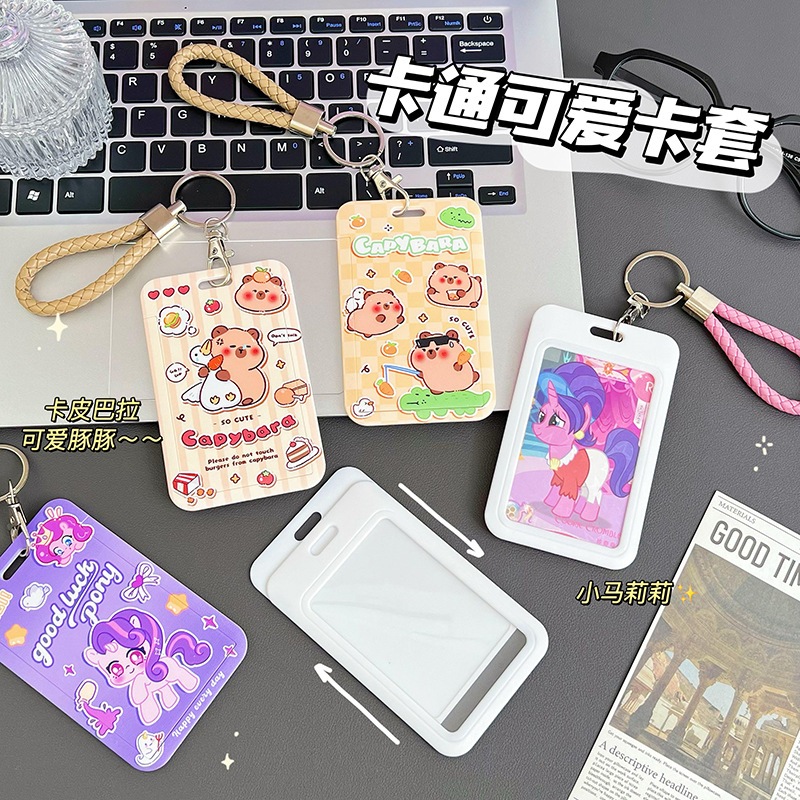 

Badge Kartu Capybara Keychain Gantungan Kunci Kartu Akses Kerja Card Holder Capybara Bus Card MOMO047