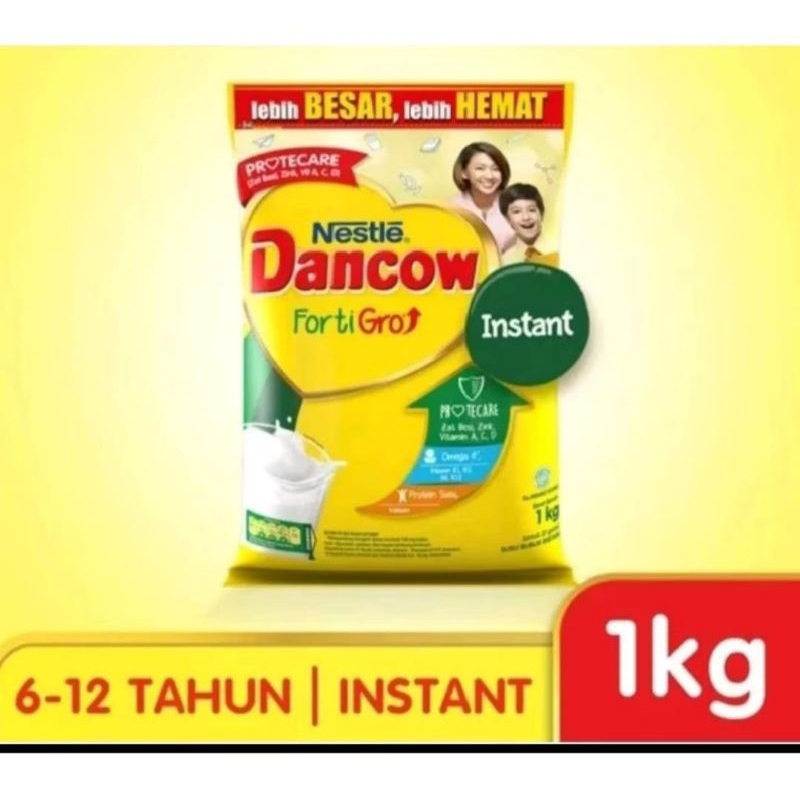 

Susu Dancow Fortigro 1 Kg Instant Susu Pertumbuhan Anak Usia 6-12 Tahun Susu Dancow Putih 1Kg Susu Dancow Instan