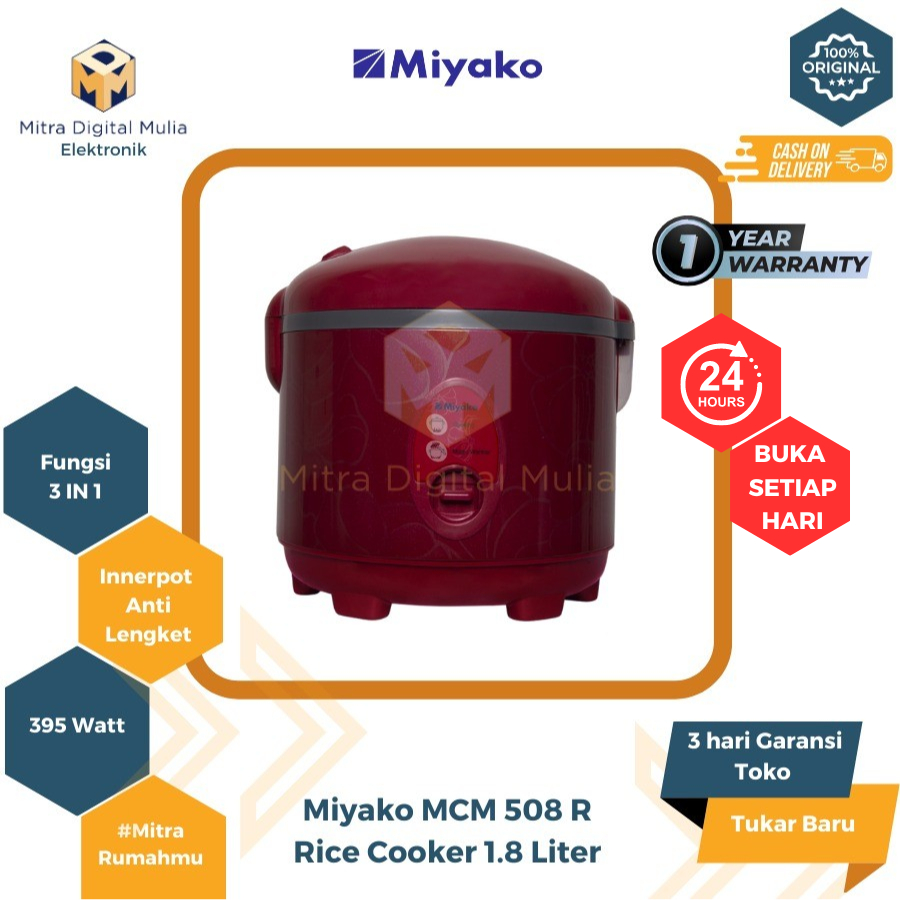 Miyako MCM 508 R Magic Com 1.8 Liter Merah