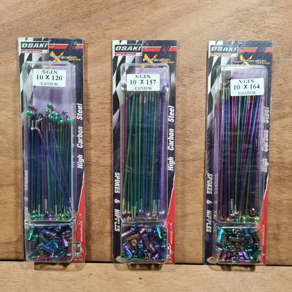 Ruji/Jari-jari Velg Racing OSAKI X-GEN Original High Carbon Steel - Rainbow