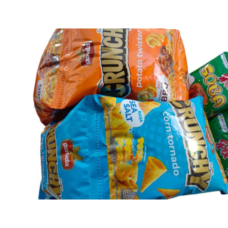 

Garuda crunchy renteng 17gVarian BBQ SEA SALT 1 renteng isi 10