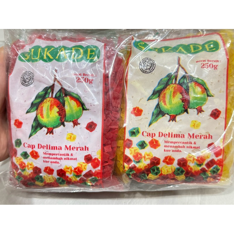 

SUKADE CAP DELIMA MERAH 250g