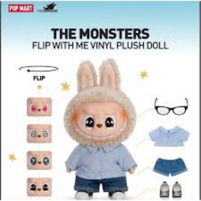 labubu flip with me doll original popmart