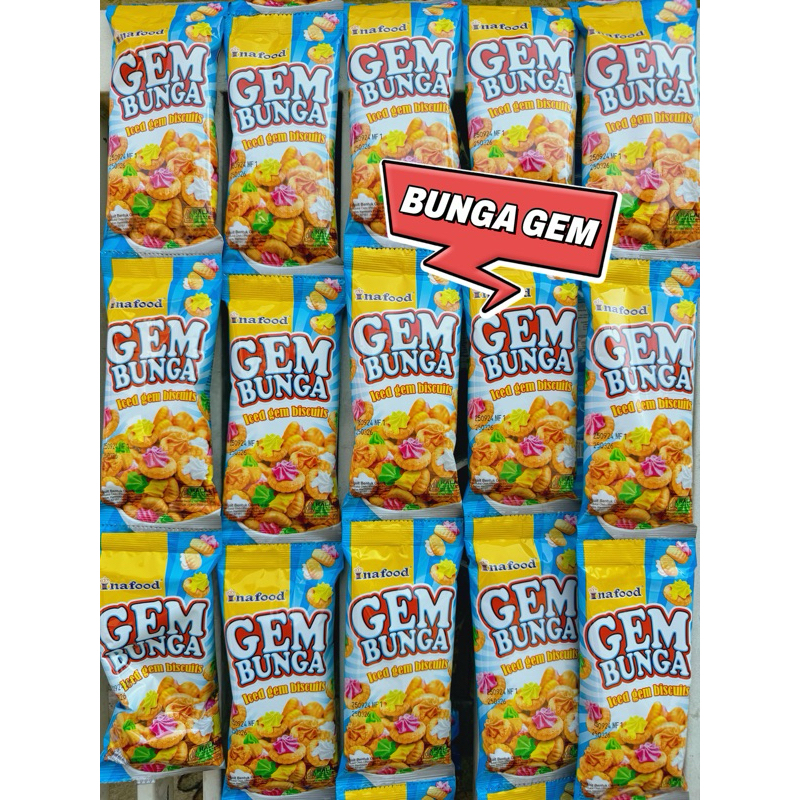 

( Renteng ) Bunga Gem Biscuits Inafood isi 10pcs