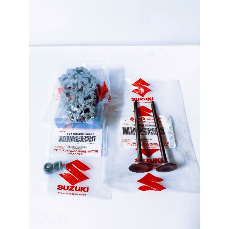 PAKETAN 3 BARANG RANTE RANTAI KETENG THUNDER + SIL SEAL KLEP + PAYUNG KLEP SET SUZUKI THUNDER 125 OL
