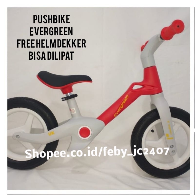 GOSEND SEMARANG PUSH BIKE PUSHBIKE BALANCE BIKE SEPEDA KESEIMBANGAN  EVERGREEN BAN KARET eg 03 eg 01