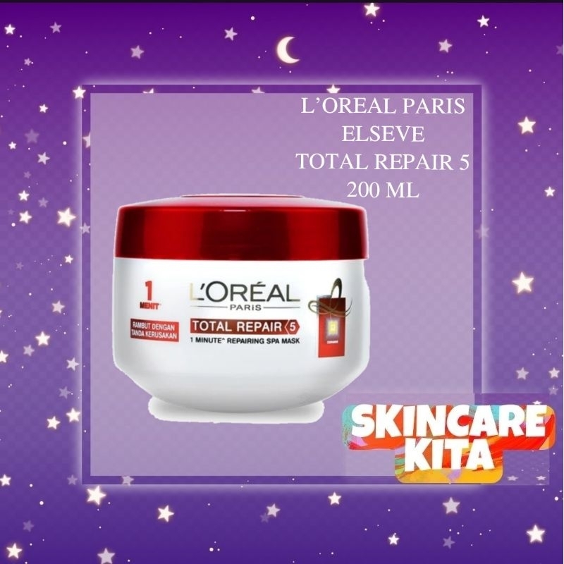 L'oreal Paris Total Repair 5 Mask 200 ML Masker Rambut / Perawatan Rambut Rusak Loreal Paris