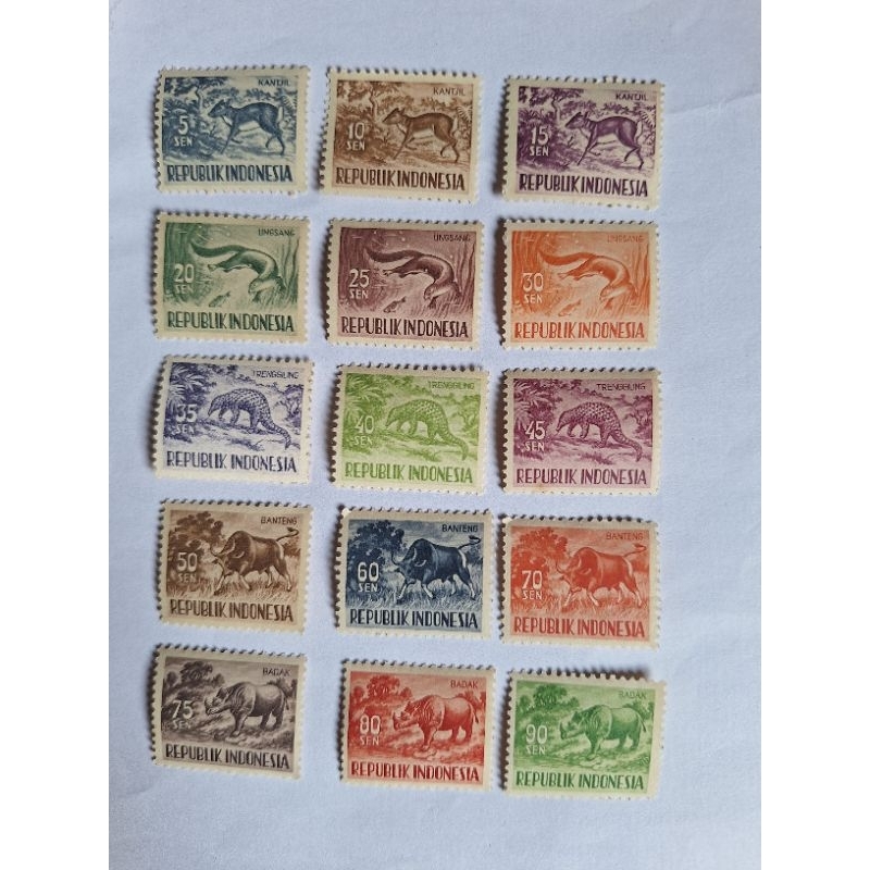 

perangko kuno kecil seri binatang