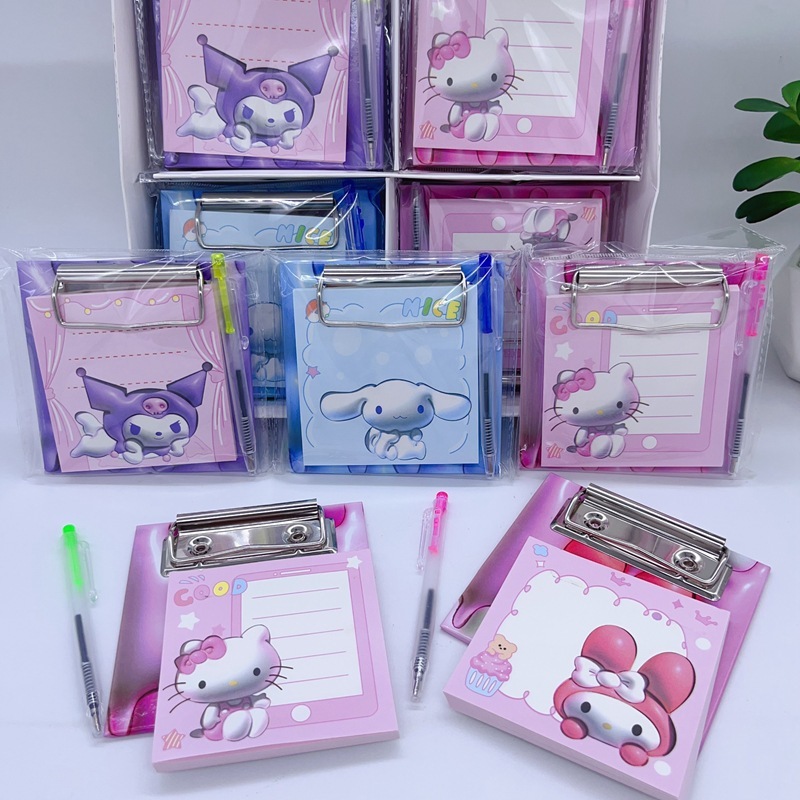 

PAPAN MINI BINDER NOTES BOOK + PEN STICKY NOTES PORTABLE NOTEPAD STICKY NOTE | STICKY NOTE SANRIO