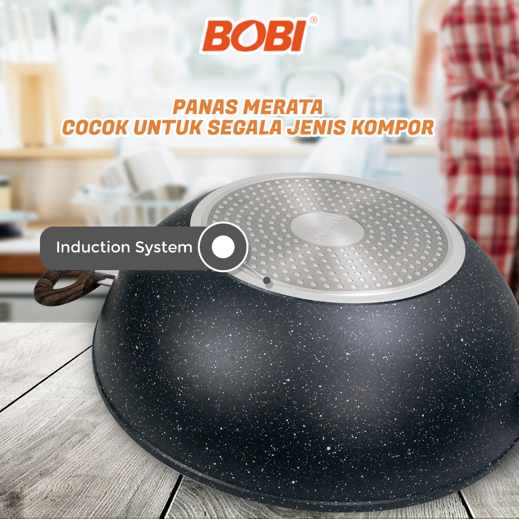 BestPromo Wokpan Cookware 32Cm / Panci Rebus Anti Lengket / Panci Premium / Panci Anti Lengket